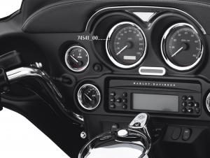 CHROME INSTRUMENT - 4" Chrome Gauge Bezel<br />Sportster - Dyna - Softail - Touring 74541-00