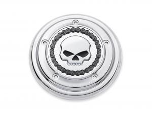 SKULL & CHAIN COLLECTION - CHROME<br />- Air Cleaner Trim - Jeweled Skull. 61400018