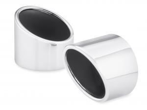 MUFFLER END CAPS - 3.25" - hrome - Slash Up/Down/Out 65100044