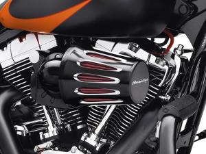 SCREAMIN' EAGLE HEAVY BREATHER FILTERDECKEL - TEARDROP - Schwarzglänzend - End-Logo 28739-10A