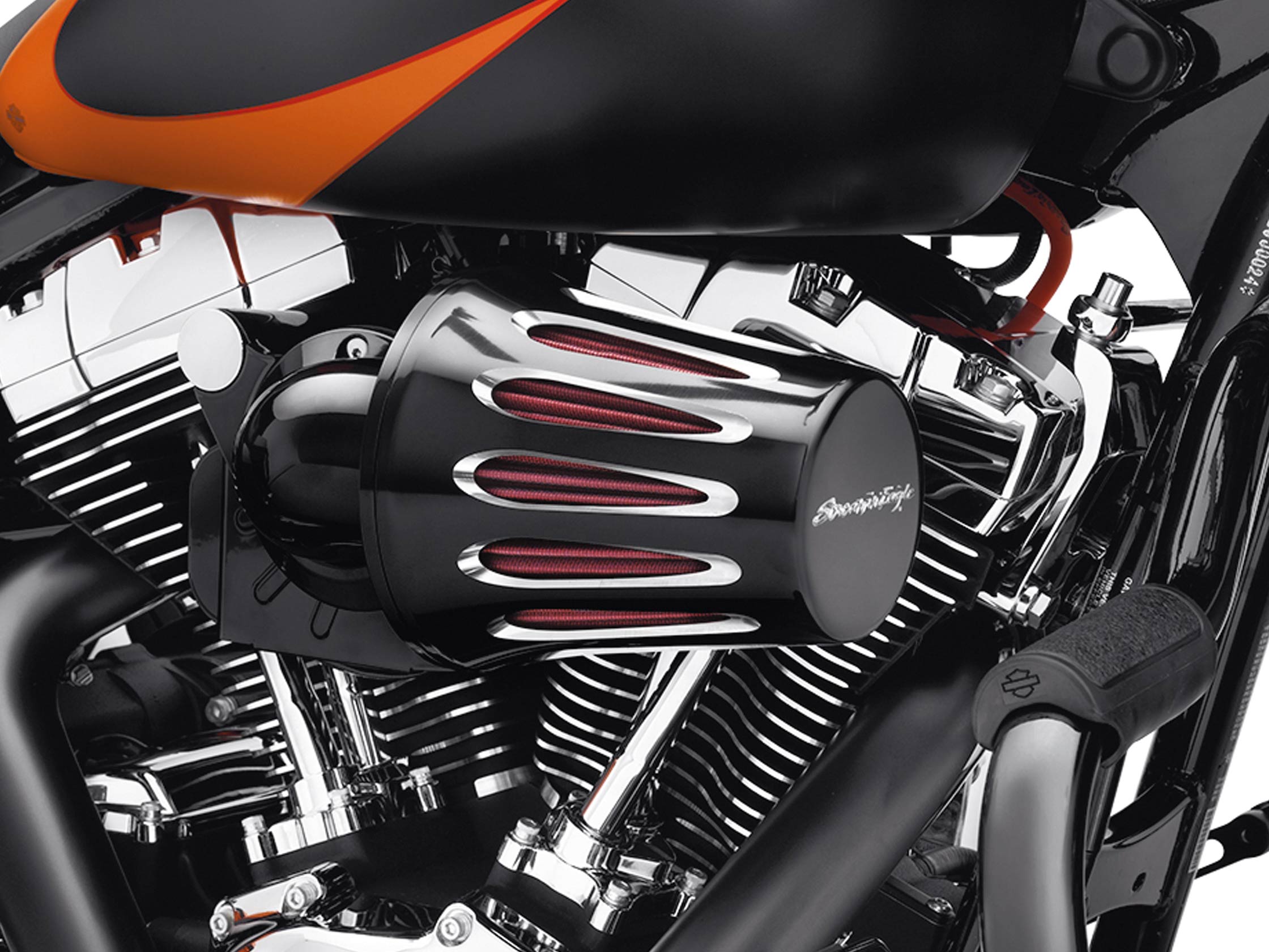 SCREAMIN' EAGLE HEAVY BREATHER FILTERDECKEL - TEARDROP - Cut Back Gloss  Black - End Logo 28739-10A / Air Filter Kits / Screamin´ eagle / Parts &  Accessories / - House-of-Flames Harley-Davidson
