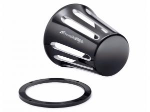 SCREAMIN' EAGLE® HEAVY BREATHER FILTERDECKEL - TEARDROP - Cut Back schwarzglänzend  - Seiten-Logo 29400061A