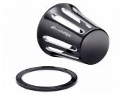 SCREAMIN' EAGLE HEAVY BREATHER<br />FILTER COVER - TEARDROP - Cut Back Gloss Black <br />- Side Logo 29400061A