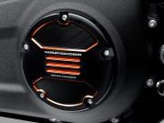 ADVERSARY BLACK & ORANGE Derby Deckel - Softail ab 19 & FLSB ab 18 25701532