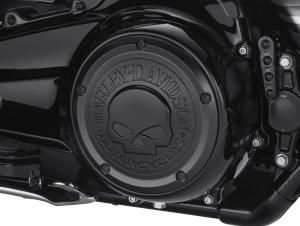 WILLIE G" SKULL - SCHWARZ - Derby Deckel - Softail ab 19 & FLSB ab 18 25700976