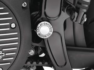 BOLZENABDECKUNGEN FÜR SCHWINGENACHSE - HARLEY-DAVIDSON MOTOR CO. LOGO - Softail ab '08 47630-09
