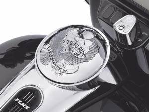 LIVE TO RIDE" TANKKONSOLENKLAPPE - Chrom - ab '08 61300049A