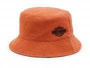 HAT-BUCKET,WOVEN,ORANGE_1