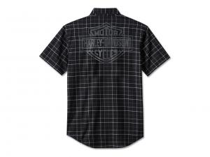 Hemd "Bar & Shield Short Sleeve Black"_1