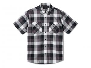 Hemd "Bar & Shield Wrinkle Resistant Short Sleeve Shirt Black" 96549-24VM