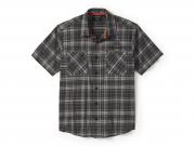 Hemd "H-D TECH Coolmax Plaid Short Sleeve Plaid Grey" 96515-25VM