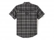 Hemd "H-D TECH Coolmax Plaid Short Sleeve Plaid Grey"_1