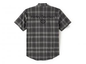 Hemd "H-D TECH Coolmax Plaid Short Sleeve Plaid Grey"_1