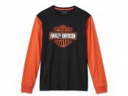 Longsleeve "Bar & Shield Raglan Black Orange" 99089-24VM