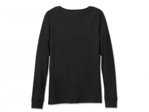 Longsleeve "Timeless Henley Black"_1