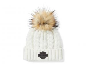 Mütze "Leather Patch Pom Beanie" 97781-25VW
