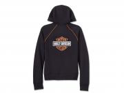 Pullover "Classic Bar & Shield Zip Front Hoodie Black"_1