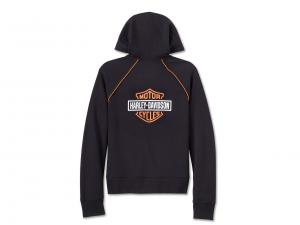 Pullover "Classic Bar & Shield Zip Front Hoodie Black"_1