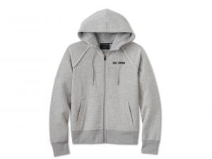 Pullover "Classic Bar & Shield Zip Front Hoodie Grey" 96064-25VW