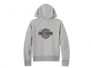 Pullover "Classic Bar & Shield Zip Front Hoodie Grey"_1