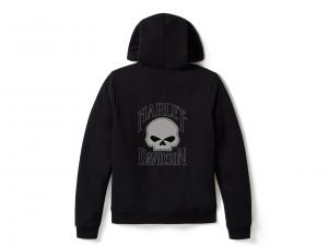 Pullover "Willie G Skull Full Zip Fleece Hoodie Black"_1