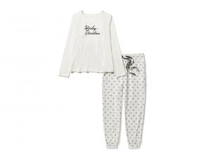 Pyjama-Set "Harley-Davidson Long Sleeve White" 96161-25VW