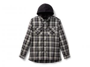 SHIRT-WOVEN,BLACK/GREY PLAID 96730-25VM
