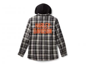 SHIRT-WOVEN,BLACK/GREY PLAID_1