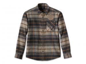 SHIRT-WOVEN,GREY PLAID 96224-24VM