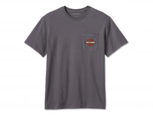 T-Shirt "Bar & Shield Pocket Dark Grey" 99085-24VM