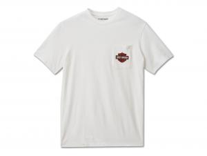 T-Shirt "Bar & Shield Pocket White" 99086-24VM