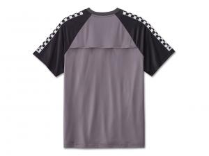 T-Shirt "Bar & Shield Raglan Short Sleeve Colorblocked Dark Grey"_1