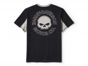 T-Shirt "Men's Willie G Skull Colorblock Short Sleeve Colorblock Black"_1