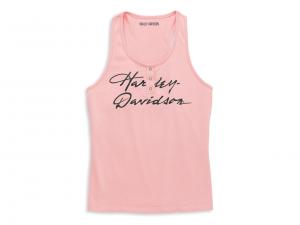Tank-Top "Script Font Henley Racerback" 96096-22VL
