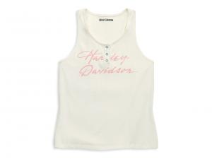 Tank-Top "Script Font Henley Racerback TALL" 96097-22VL