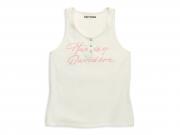 Women's Script Font Henley Racerback Tank TALL 96097-22VL