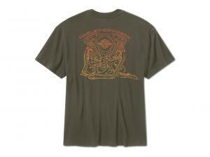 TEE-KNIT,ENGINE TWINS,GREEN 96748-26VM