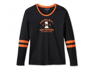 TOP-KNIT,BLACK/ORANGE COLORBLO 96085-25VW