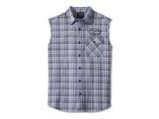 Weste "Bar & Shield Plaid Blowout Blue" 96888-23VM